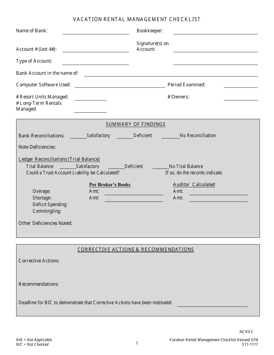 Form S111111 Fill Out, Sign Online and Download Printable PDF, North Carolina Templateroller
