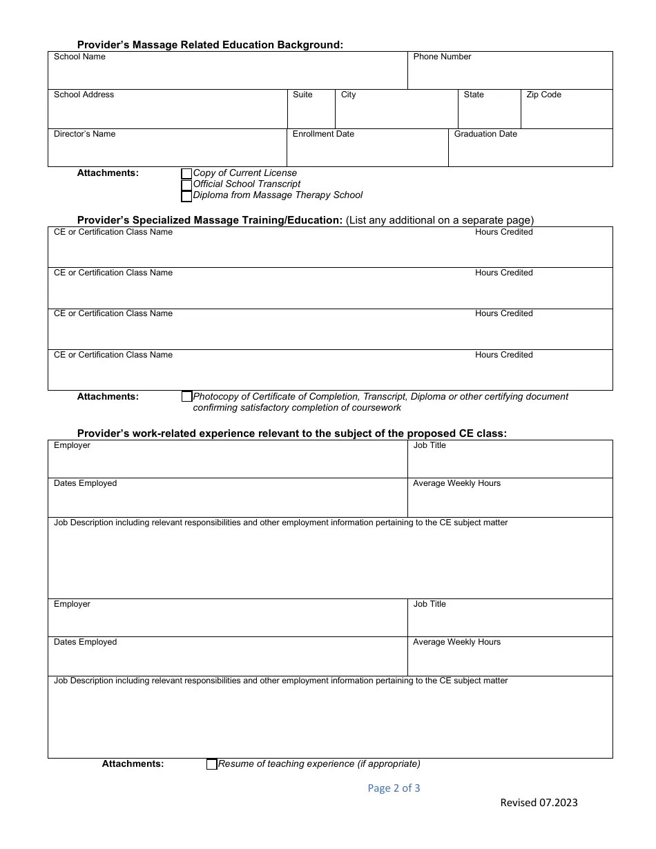 Arkansas Continuing Education (Ce) Provider Application and Request for