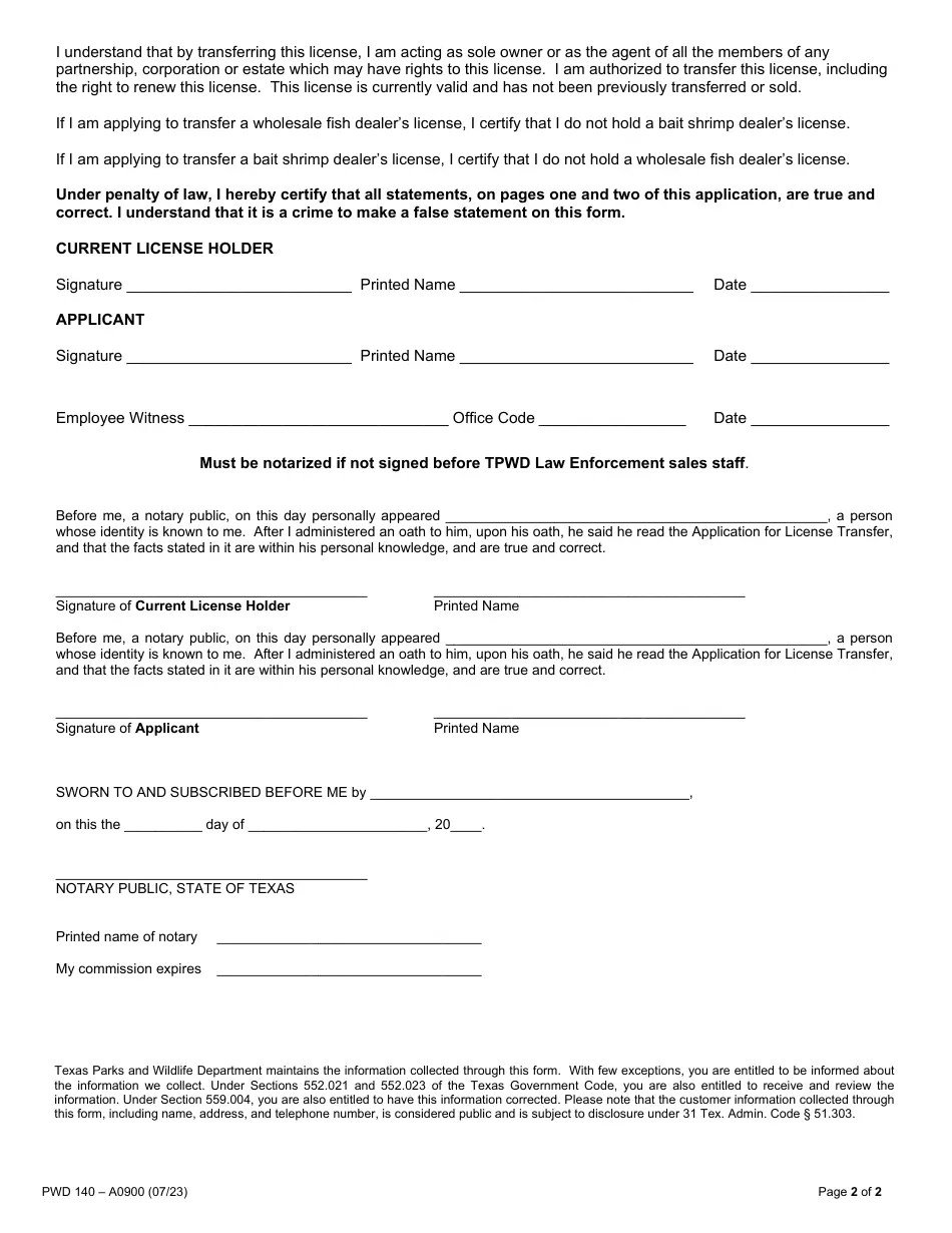 Form PWD140 Download Fillable PDF or Fill Online Application for