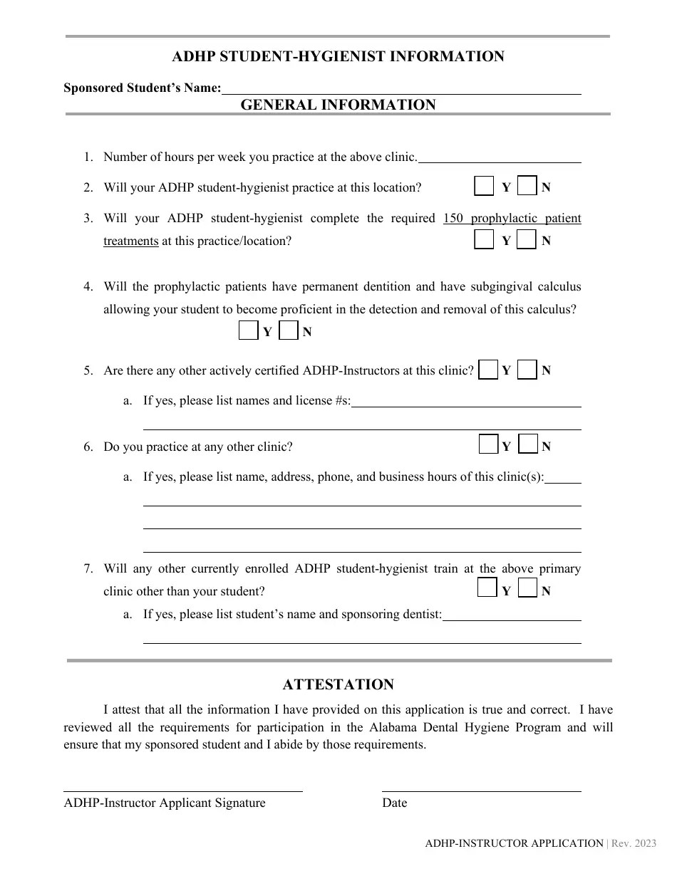 2024 Alabama Instructor Certification Application Alabama Dental