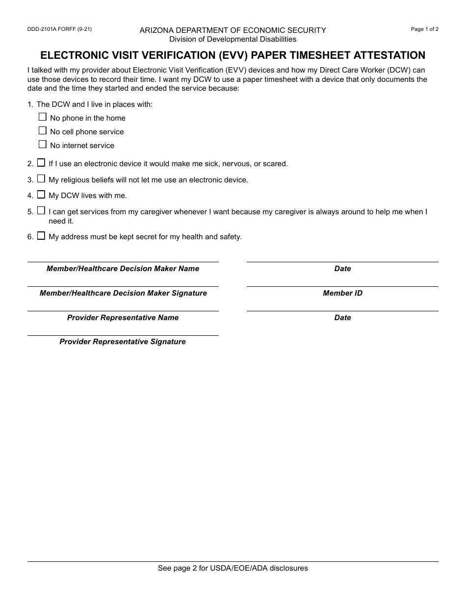 Form DDD2101A Fill Out, Sign Online and Download Fillable PDF