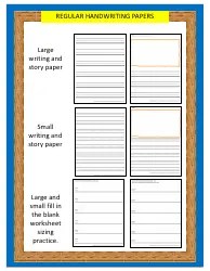 Handwriting Paper Templates for Pre-k - 1st Grade Download Printable