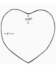 Heart Sewing Pattern Template Download Printable PDF | Templateroller