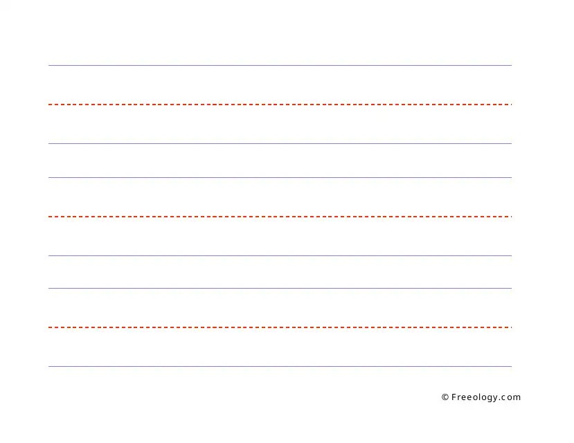 Handwriting Paper Horizontal Format Download Printable PDF