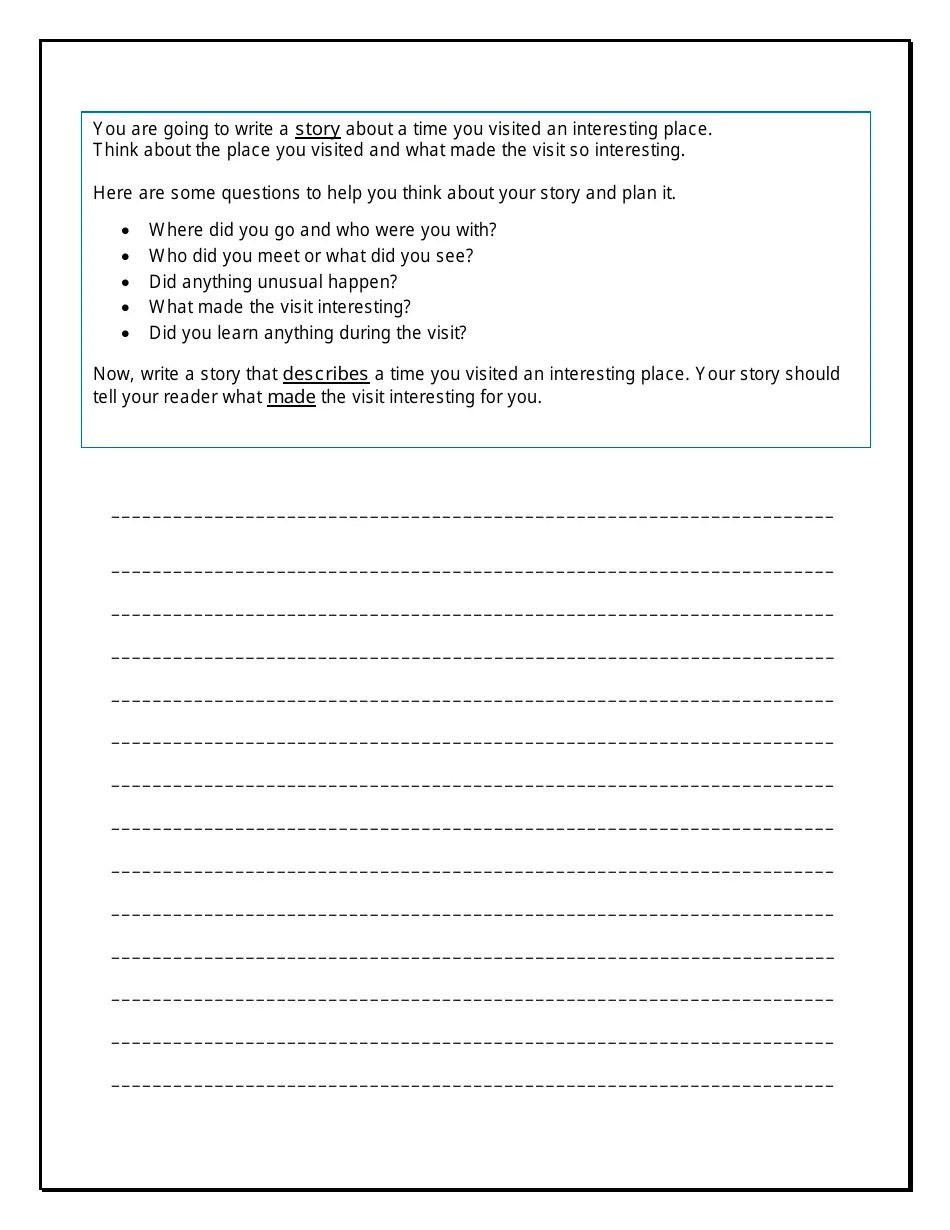 Grade 3 Narrative Writing Prompts Download Printable PDF | Templateroller