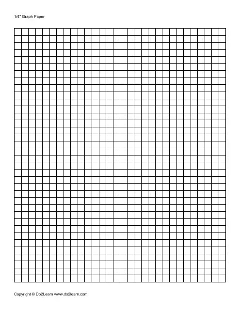 1/4' Graph Paper Download Printable PDF | Templateroller