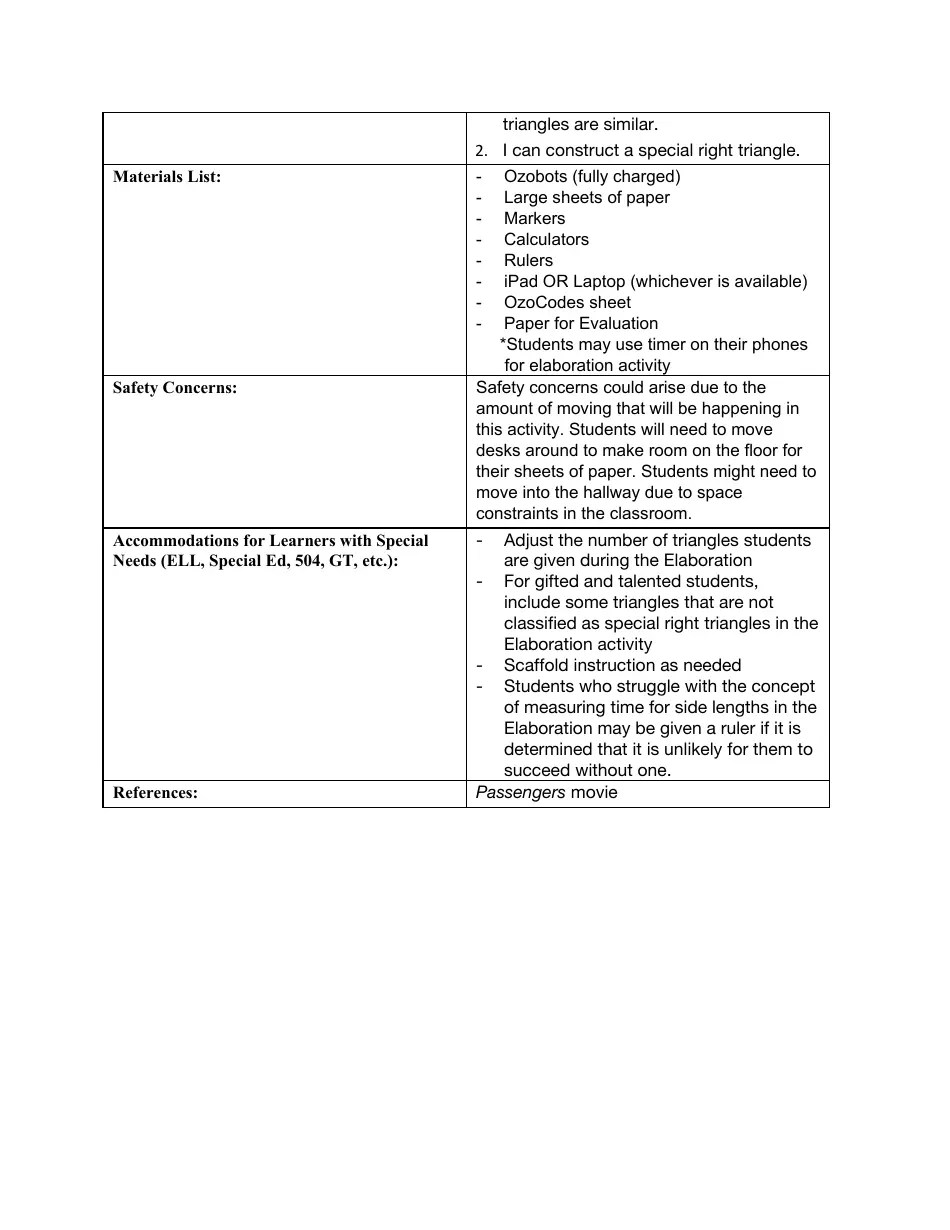 5e Lesson Plan Template Download Printable PDF Templateroller