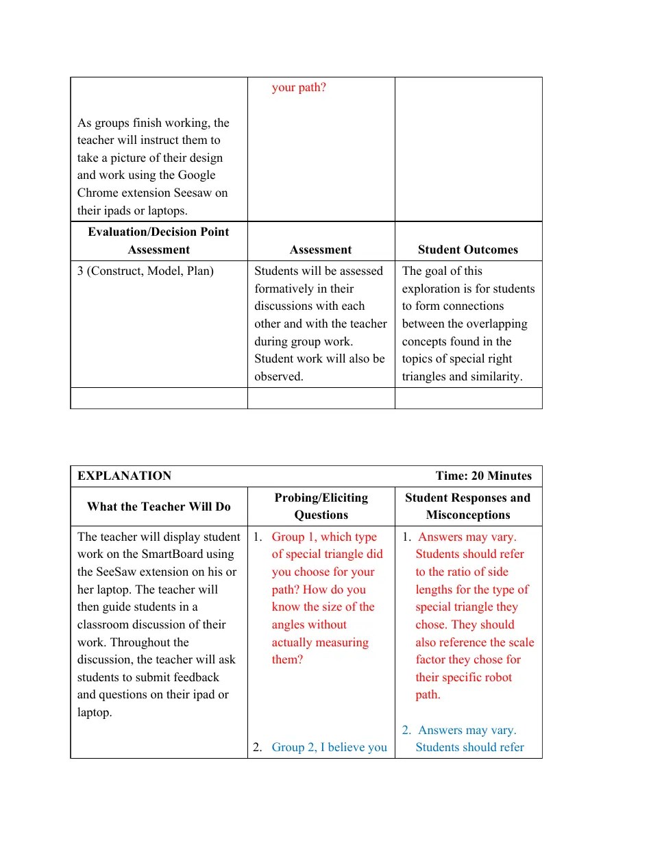 5e Lesson Plan Template Download Printable PDF Templateroller