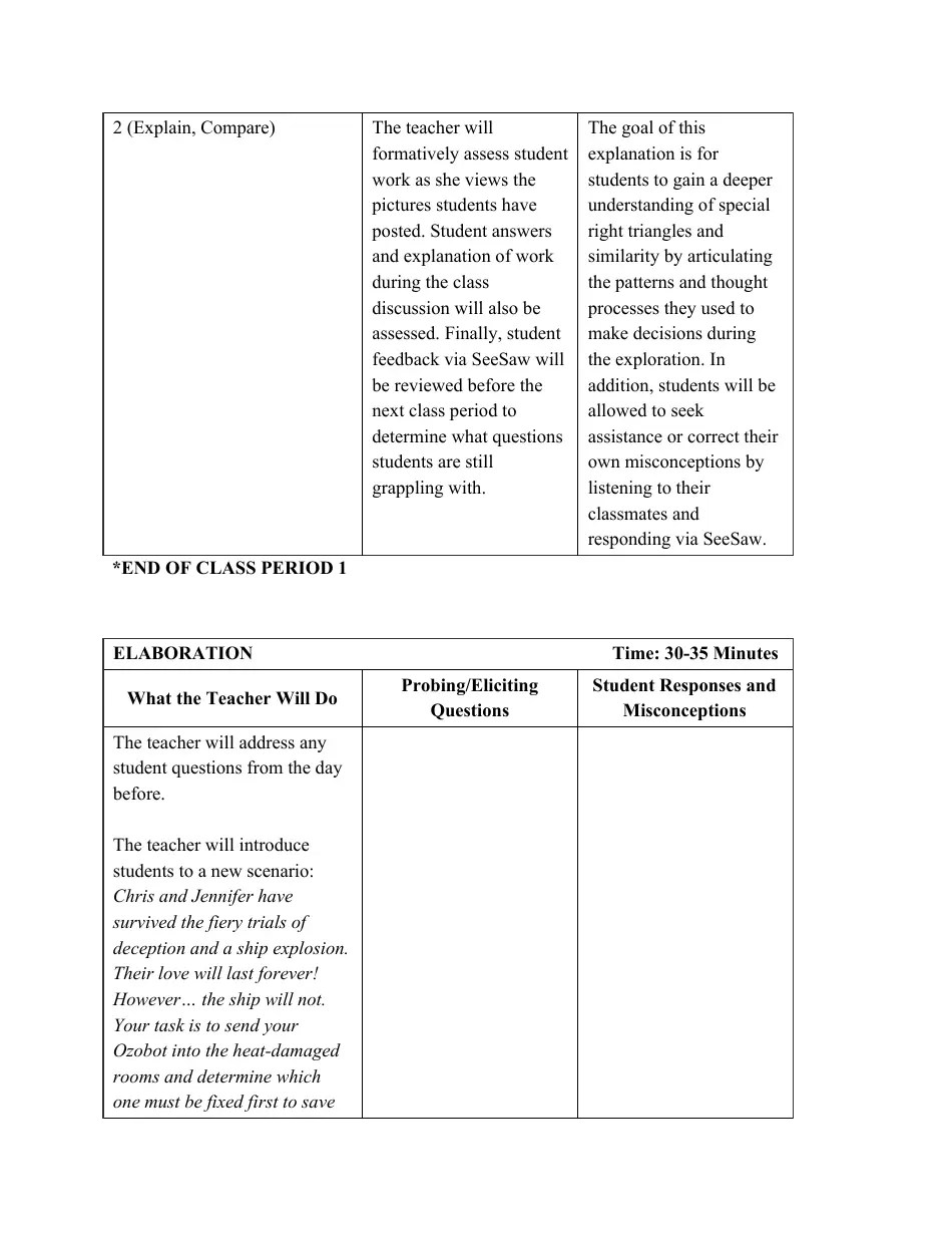 5e Lesson Plan Template Download Printable PDF Templateroller