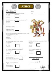 Aztecs Quiz With Answers Download Printable PDF | Templateroller