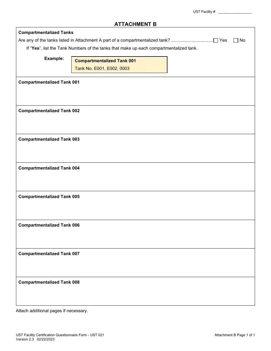 Form UST021 Fill Out, Sign Online and Download Fillable PDF, New