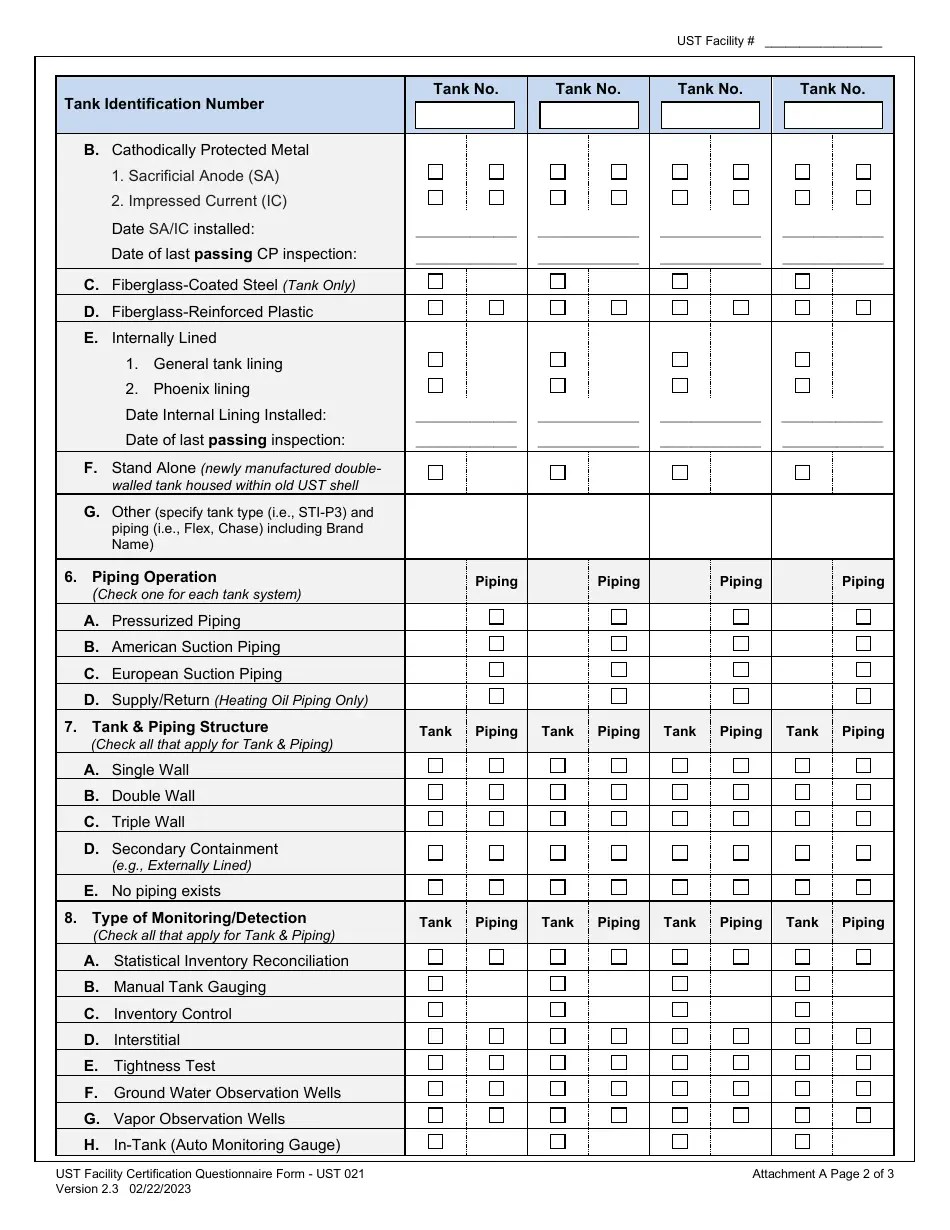 Form UST021 Fill Out, Sign Online and Download Fillable PDF, New