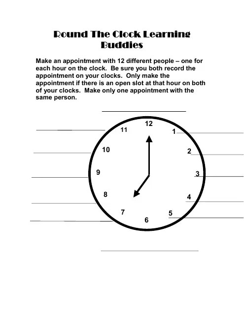 Round the Clock Time Worksheet Download Printable PDF Templateroller