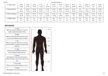 Alpine Footwear and Apparel Ski Size Chart Download Printable PDF