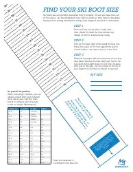 Ski Boot Sizing Chart Download Printable PDF | Templateroller