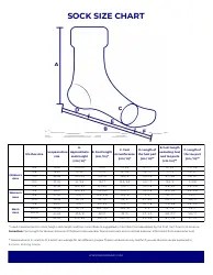 Sock Sizing Chart - Zoot Download Printable PDF | Templateroller