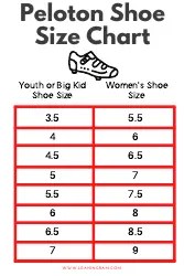 Shoe Size Chart - Peloton (40) Download Printable PDF | Templateroller