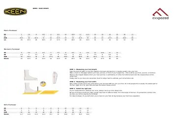 Footwear Size Chart - Keen Download Printable PDF | Templateroller