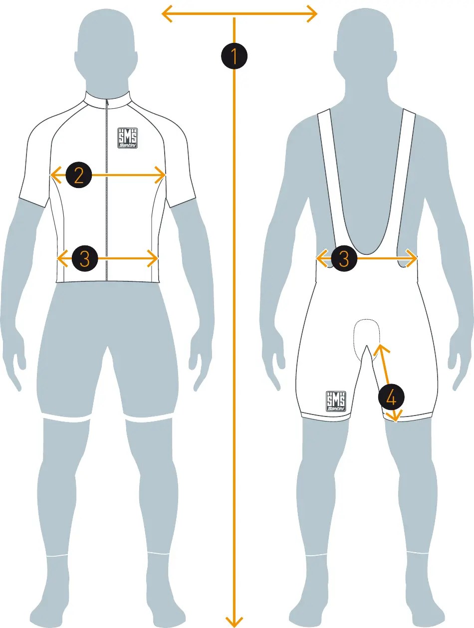 Cycling Wear Sizing Chart Santini Download Printable PDF (English