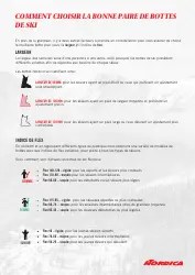 Ski Boots Size Chart - Nordica Download Printable PDF (French