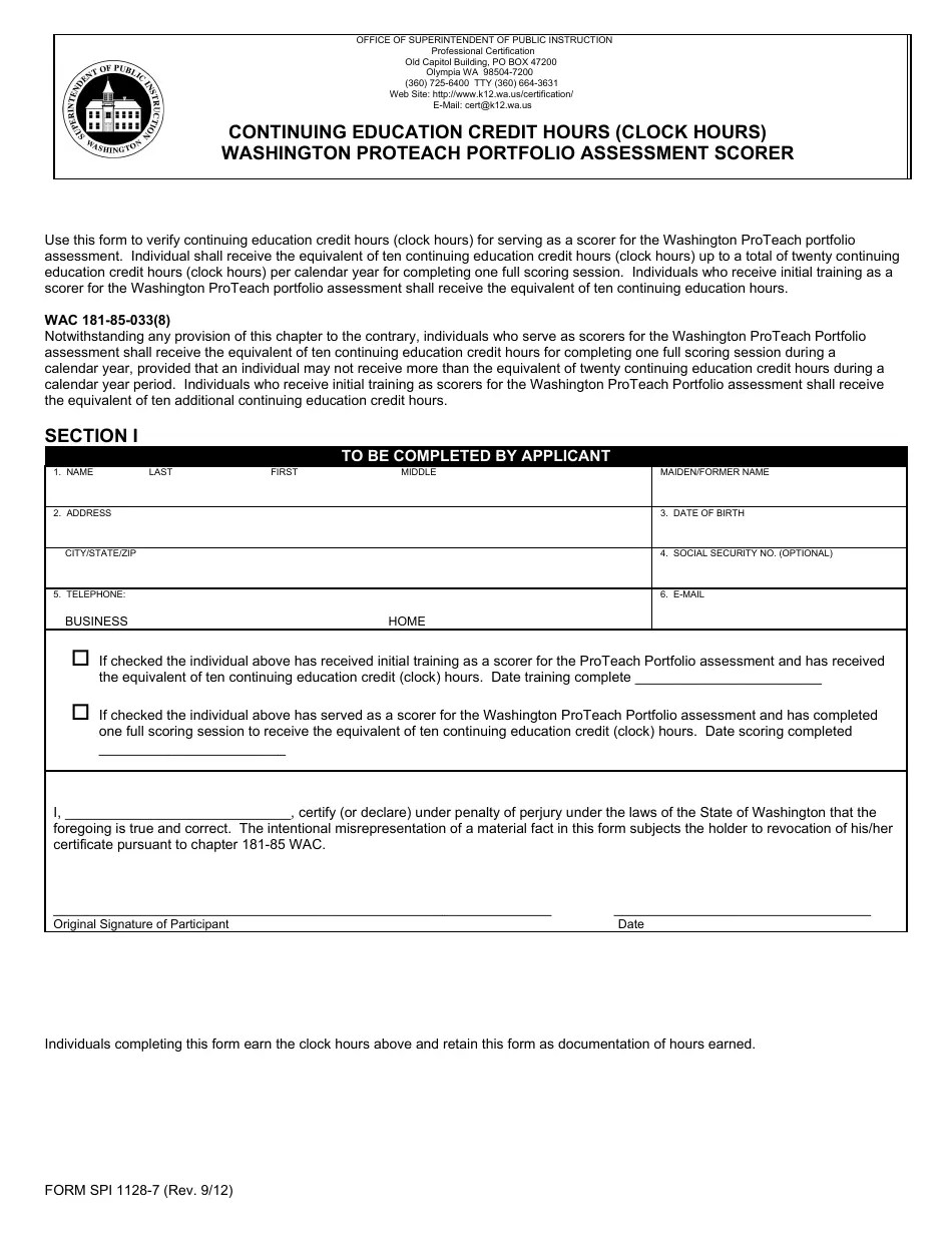 Form SPI11287 Fill Out, Sign Online and Download Fillable PDF