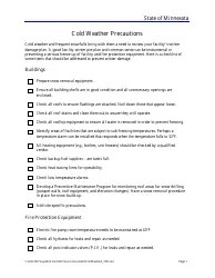 Minnesota Cold Weather Precautions - Fill Out, Sign Online and Download