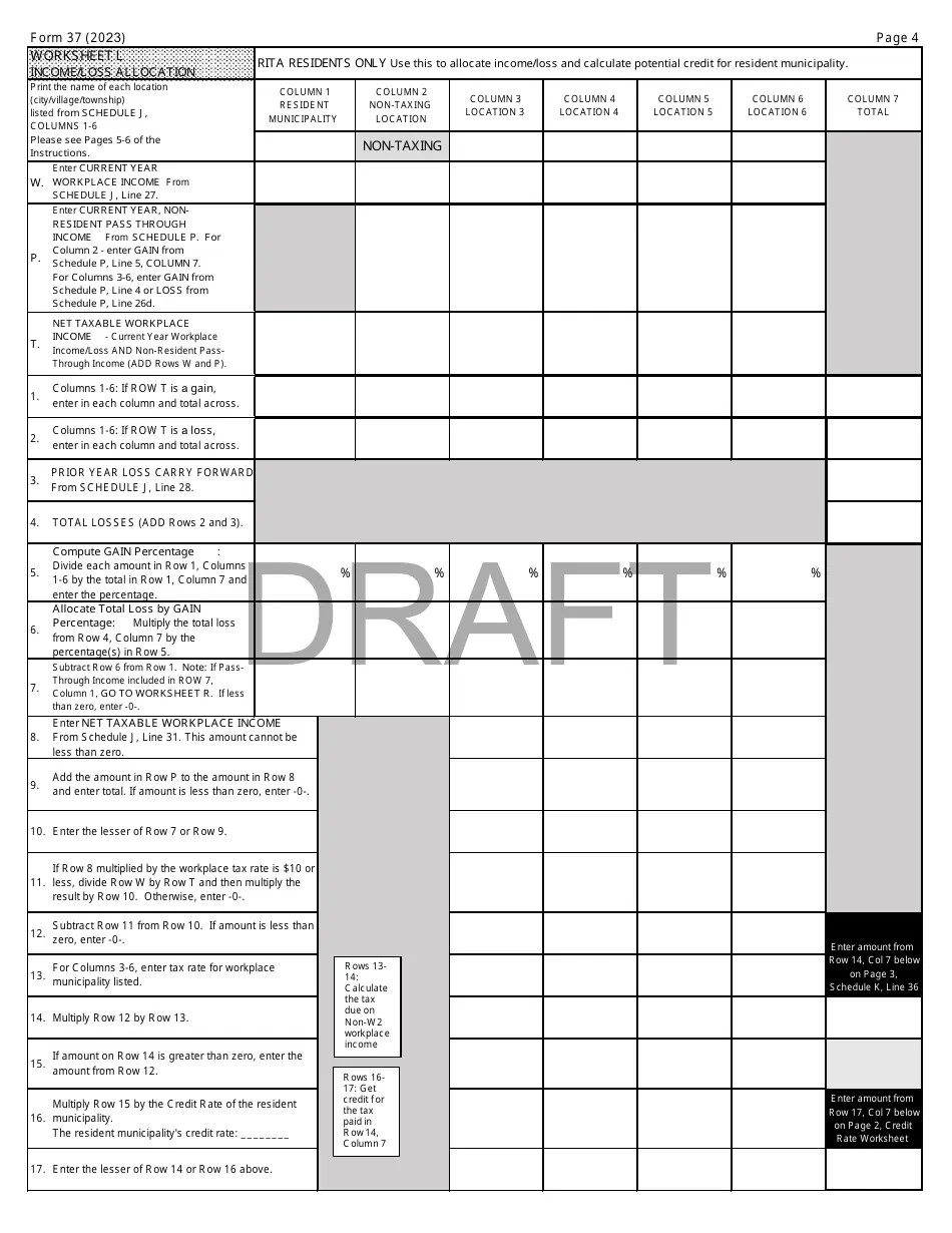 Form 37 Download Fillable PDF or Fill Online Individual Municipal