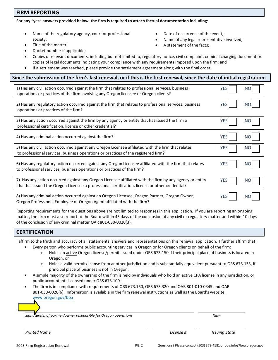 2025 Oregon Firm Registration Renewal Fill Out, Sign Online and