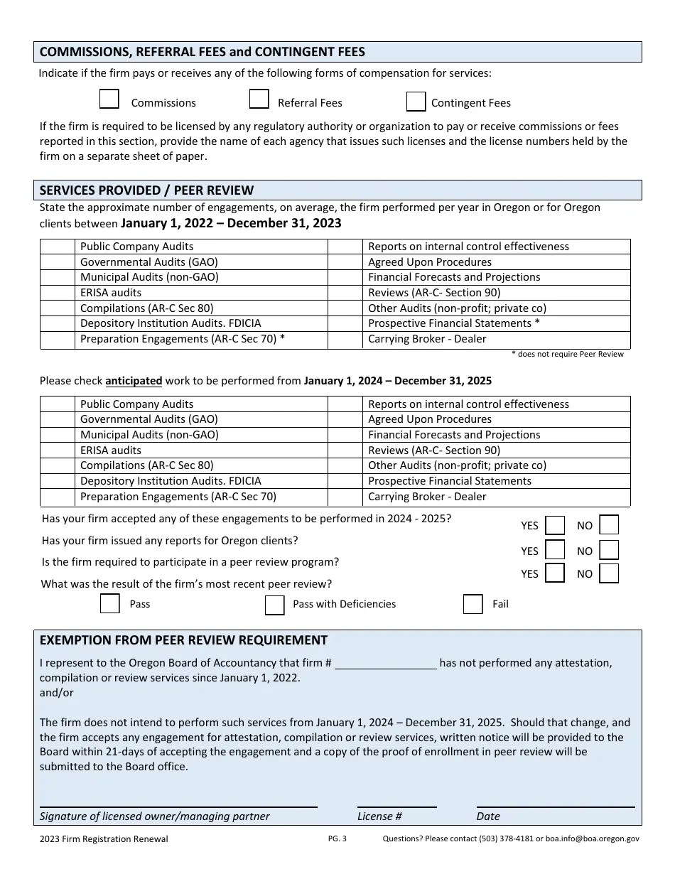 2025 Oregon Firm Registration Renewal Fill Out, Sign Online and