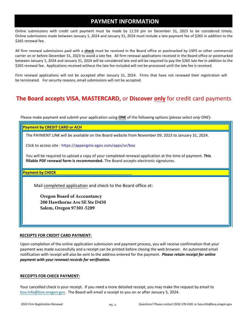 2025 Oregon Firm Registration Renewal Fill Out, Sign Online and