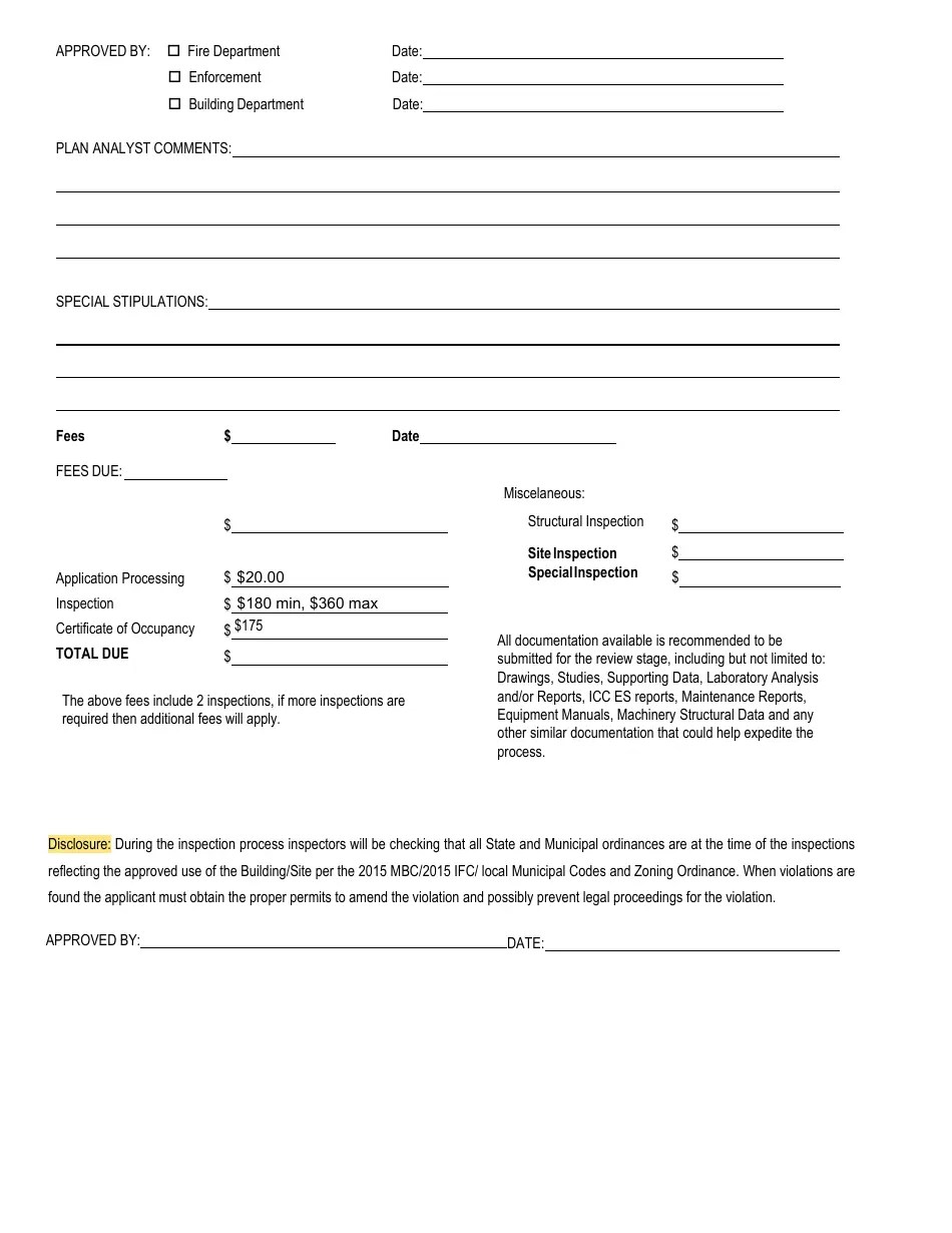 City of Troy, Michigan Commercial Occupancy Permit Application Fill