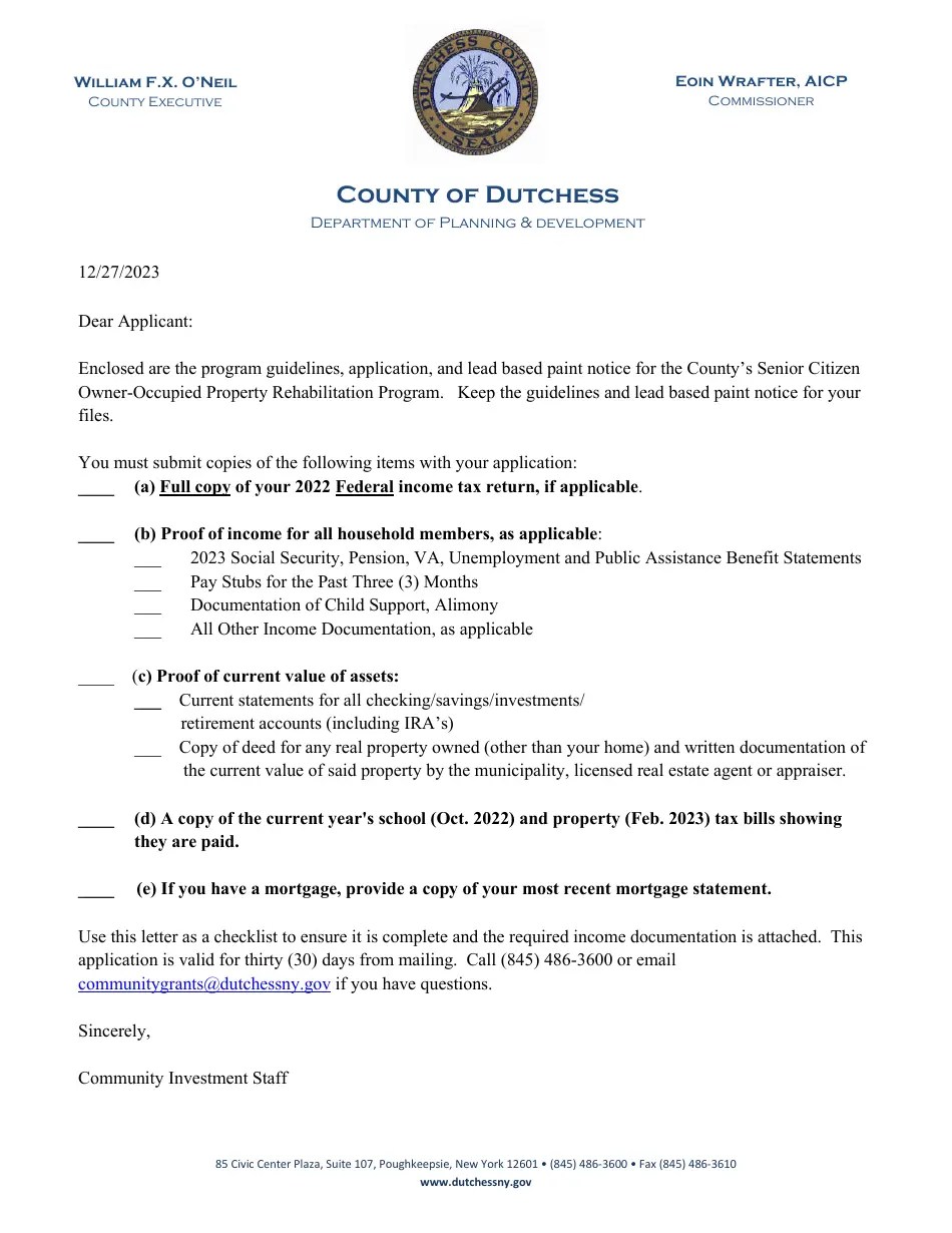 Dutchess County, New York Senior Citizen OwnerOccupied Property