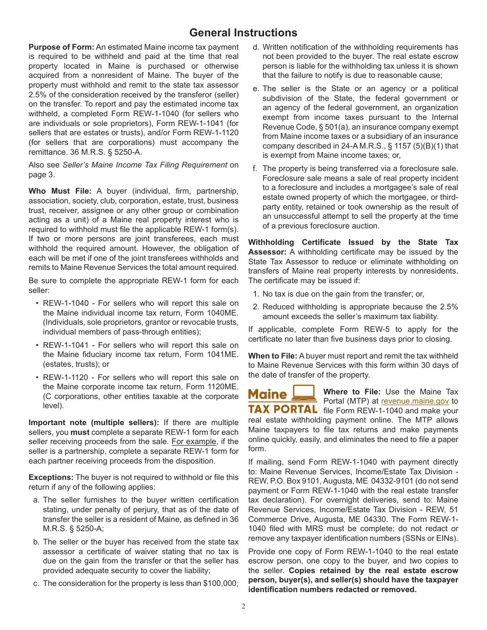 Form REW11040 Download Fillable PDF or Fill Online Real Estate Withholding Payment Voucher for