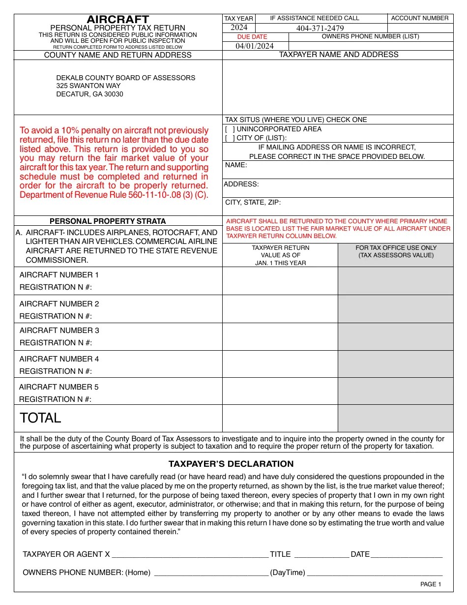 Form PT50A Download Printable PDF or Fill Online Aircraft Personal