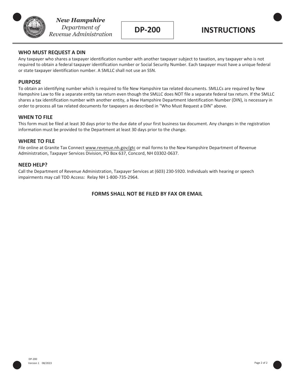 Form DP200 Download Fillable PDF or Fill Online Request for Department