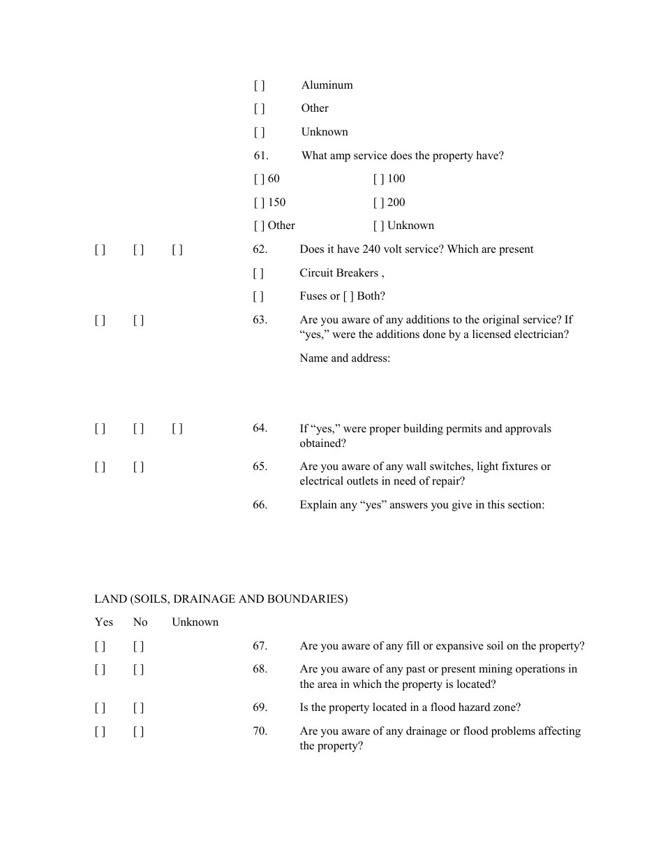 New Jersey Seller's Property Condition Disclosure Statement Fill Out