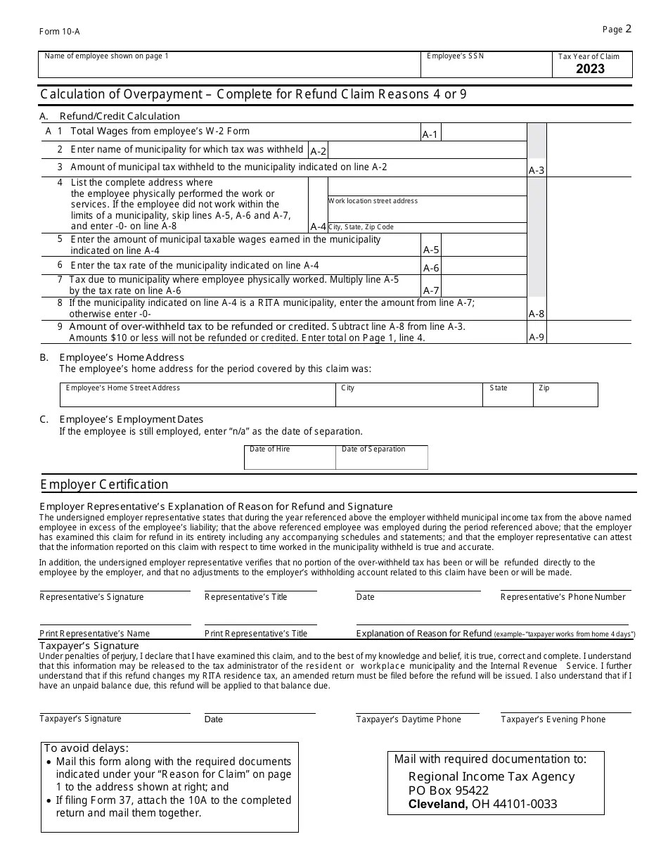 Form 10A Download Fillable PDF or Fill Online Application for Municipal