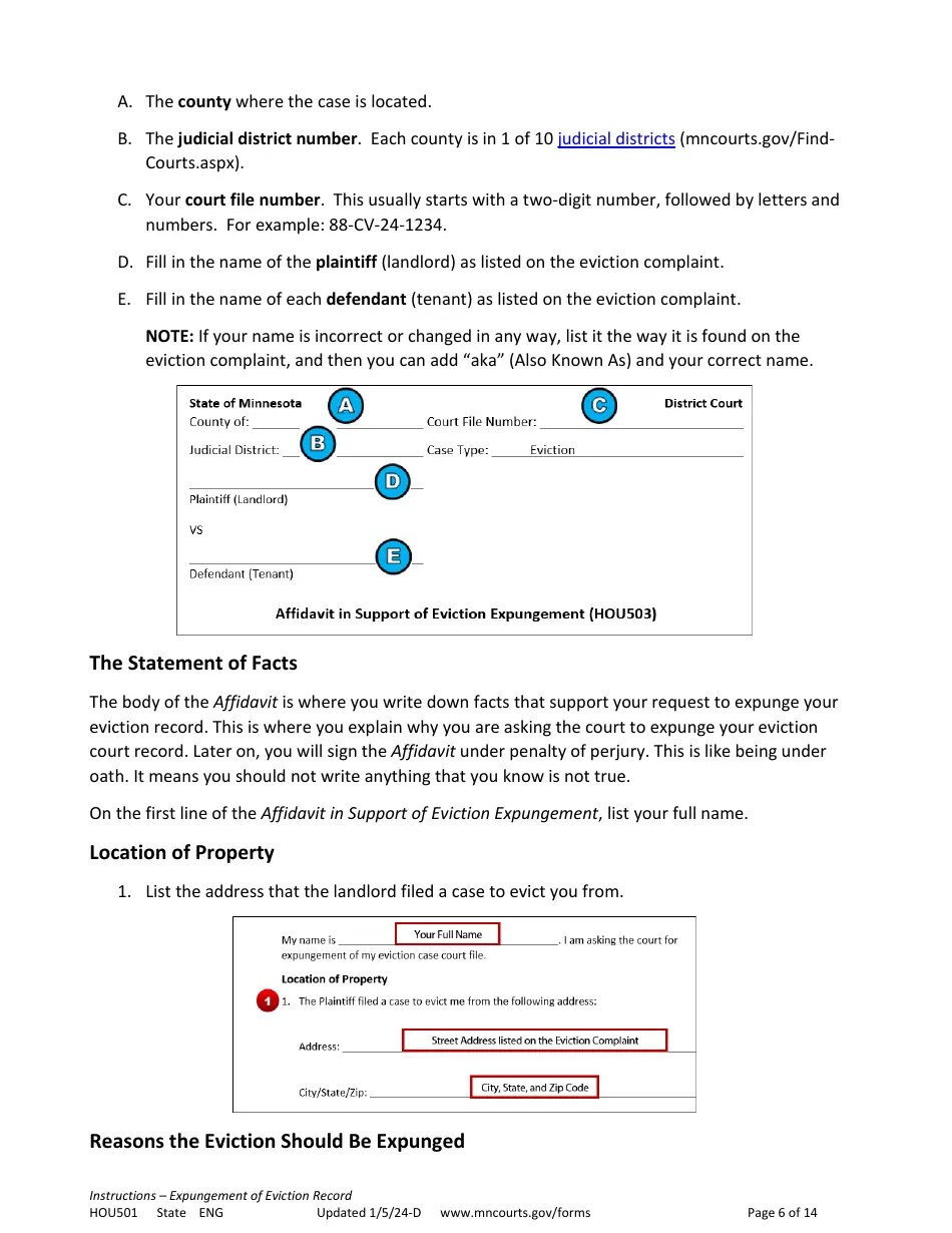Form HOU501 Download Printable PDF or Fill Online Instructions