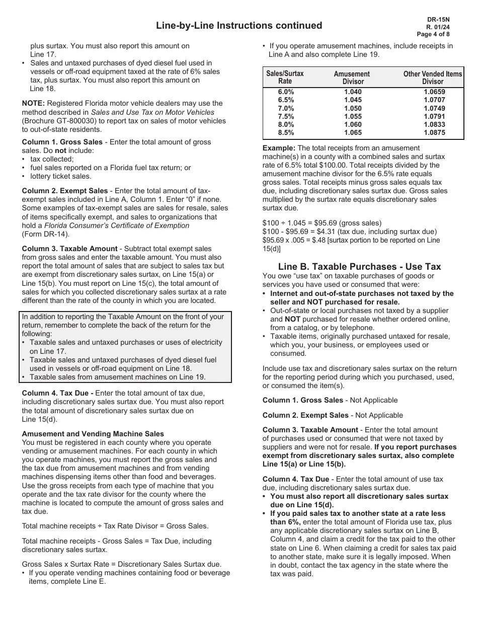 Download Instructions for Form DR15 Sales and Use Tax Return PDF 2020