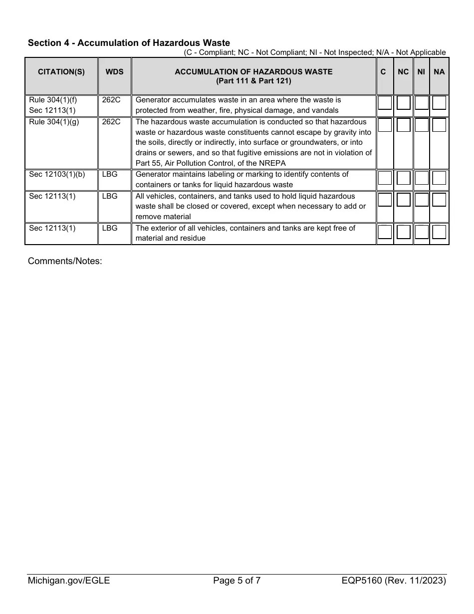 Form EQP5160 Download Fillable PDF or Fill Online Very Small Quantity
