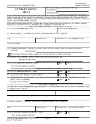 Form SSA-3368-BK - Fill Out, Sign Online and Download Fillable PDF