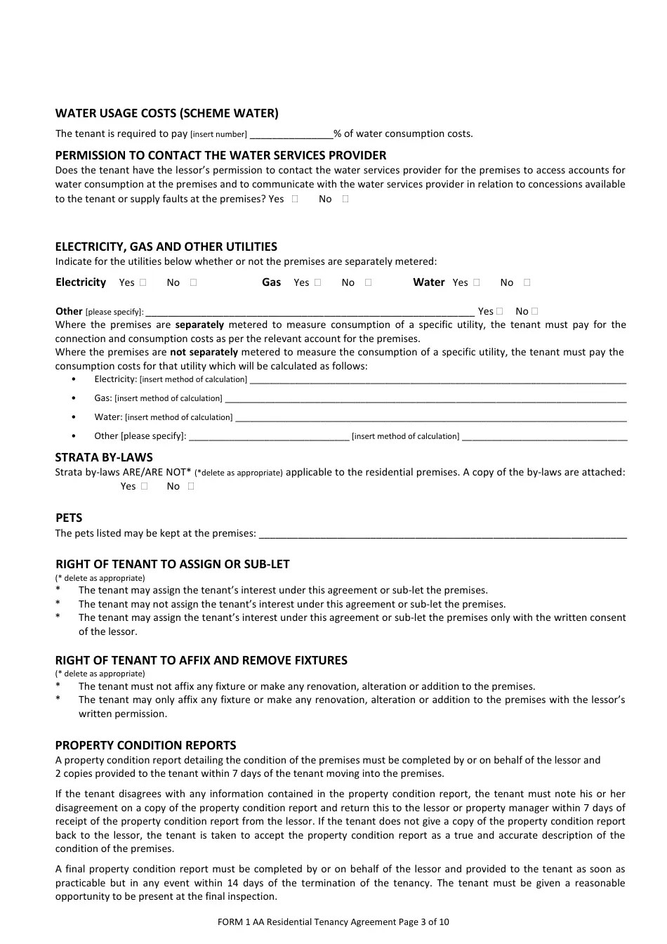 Form 1AA Fill Out, Sign Online and Download Printable PDF, Western Australia Australia