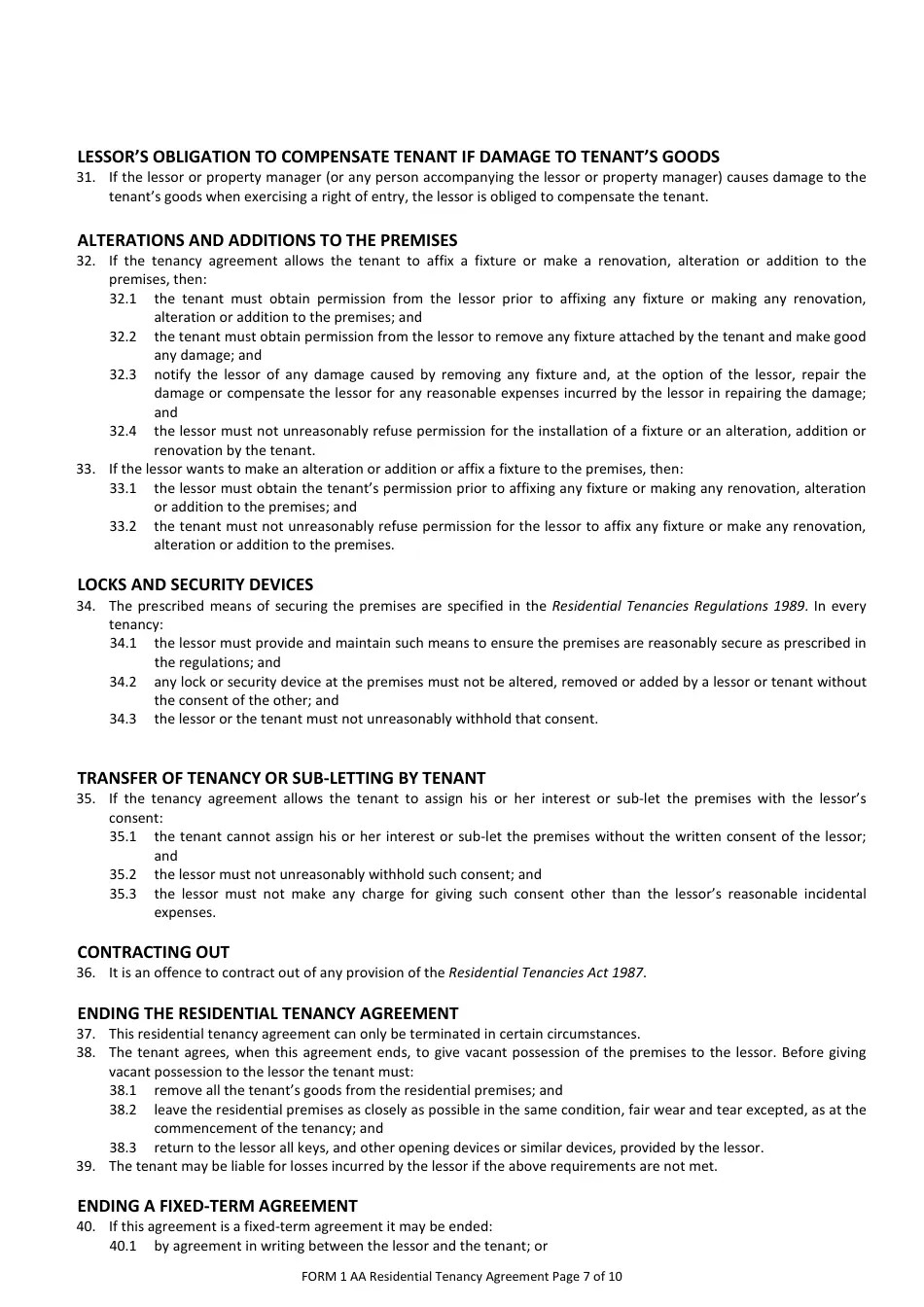 Form 1AA Fill Out, Sign Online and Download Printable PDF, Western Australia Australia