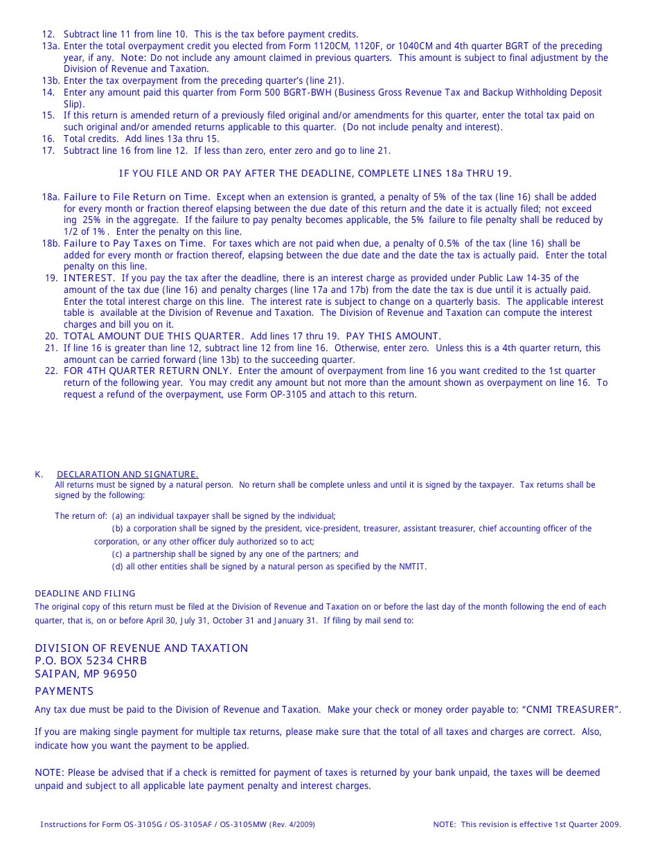 Form OS3105G Fill Out, Sign Online and Download Fillable PDF