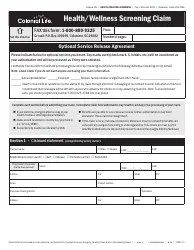 South Carolina Health/Wellness Screening Claim Form - Colonial Life