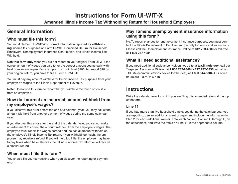 Form UIWITX Fill Out, Sign Online and Download Fillable PDF