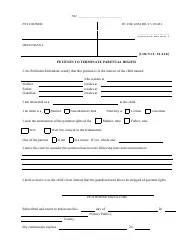 Petition to Terminate Parental Rights Form Download Printable PDF