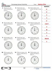 Determining Spinner Probability Worksheet With Answer Key Download