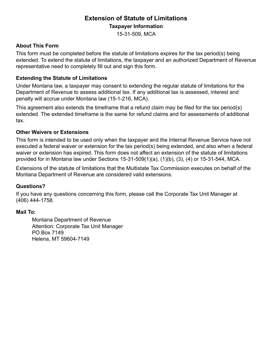 Form ESL Fill Out, Sign Online and Download Fillable PDF, Montana