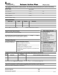 Seizure Action Plan Template - Epilepsy Foundation Download Printable